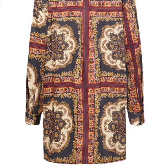 Spell X Elle Ferguson Rumor Print Shirt Dress in Regal - Picture 13 of 16